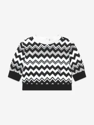 Missoni Baby Jungen Zickzack Sweatshirt in Schwarz