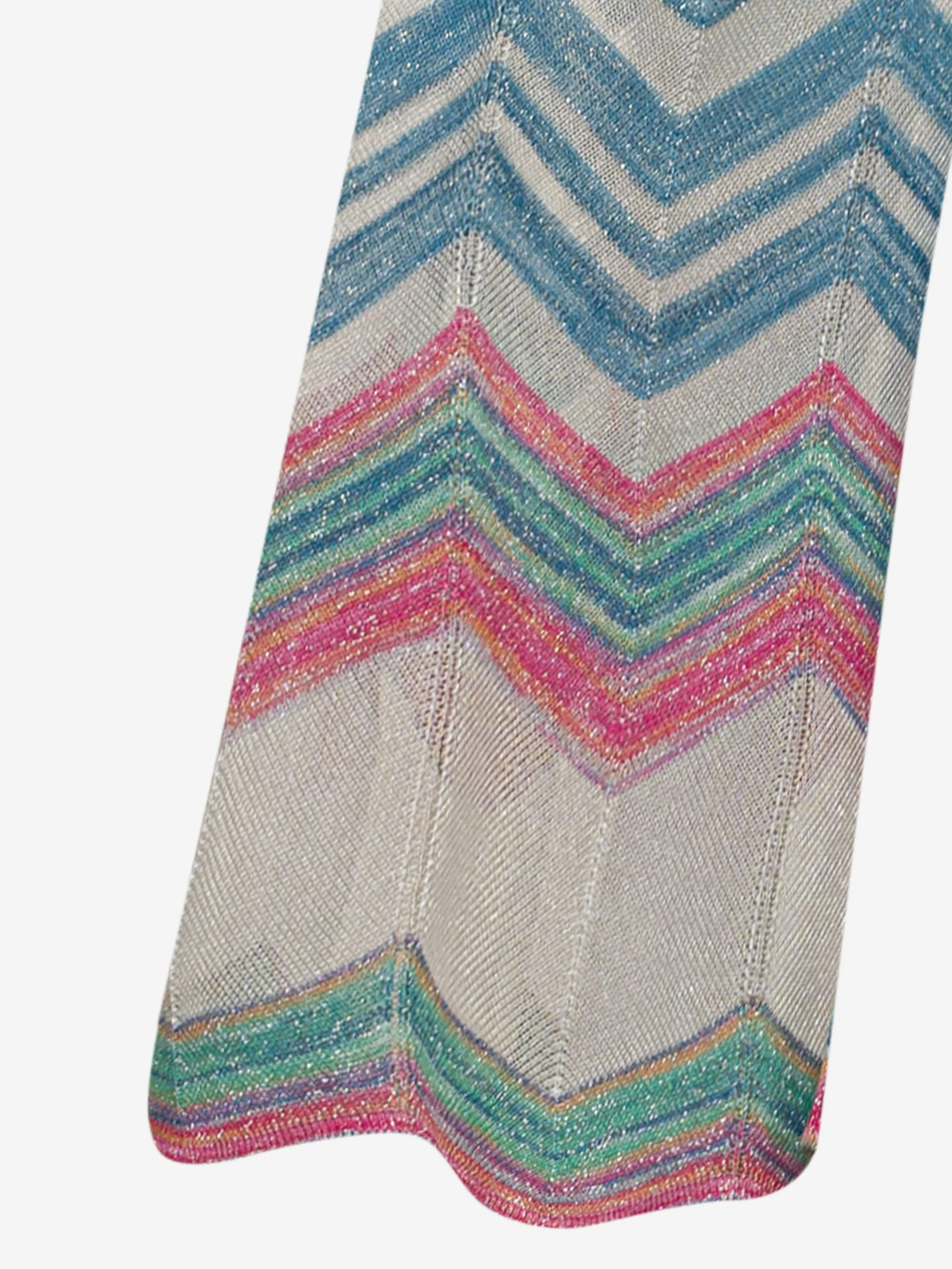 Missoni Girls Zickzack-Strickhose in Mehrfarbig
