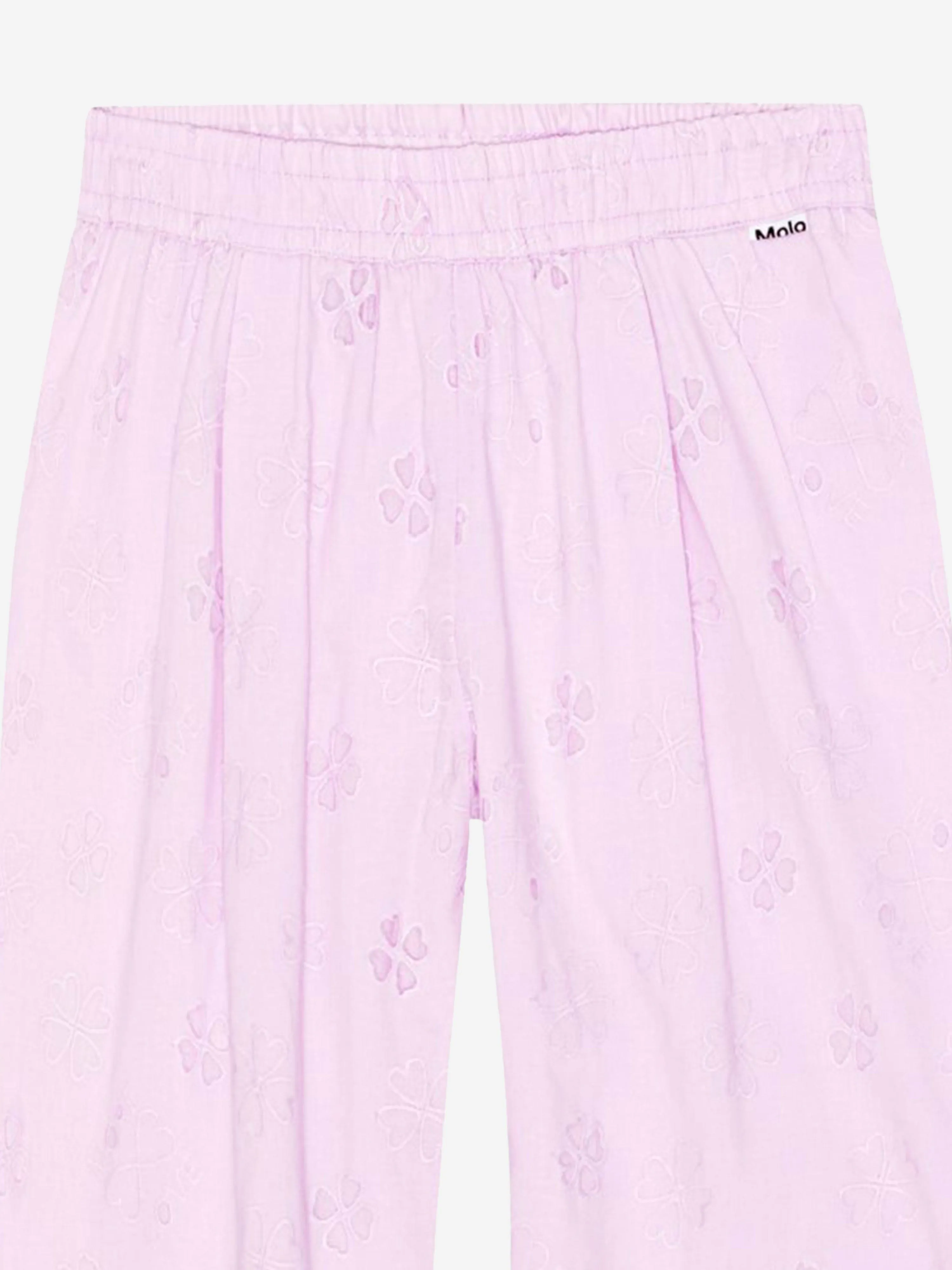 Molo Mädchen Blumenmuster Hose in Rosa