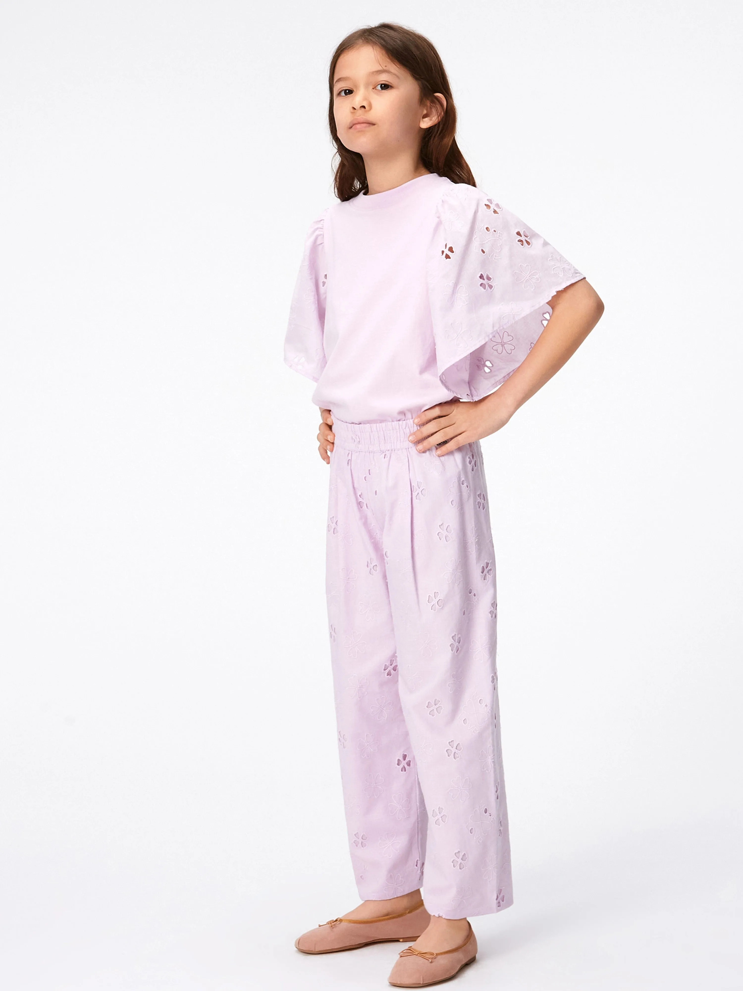 Molo Mädchen Blumenmuster Hose in Rosa