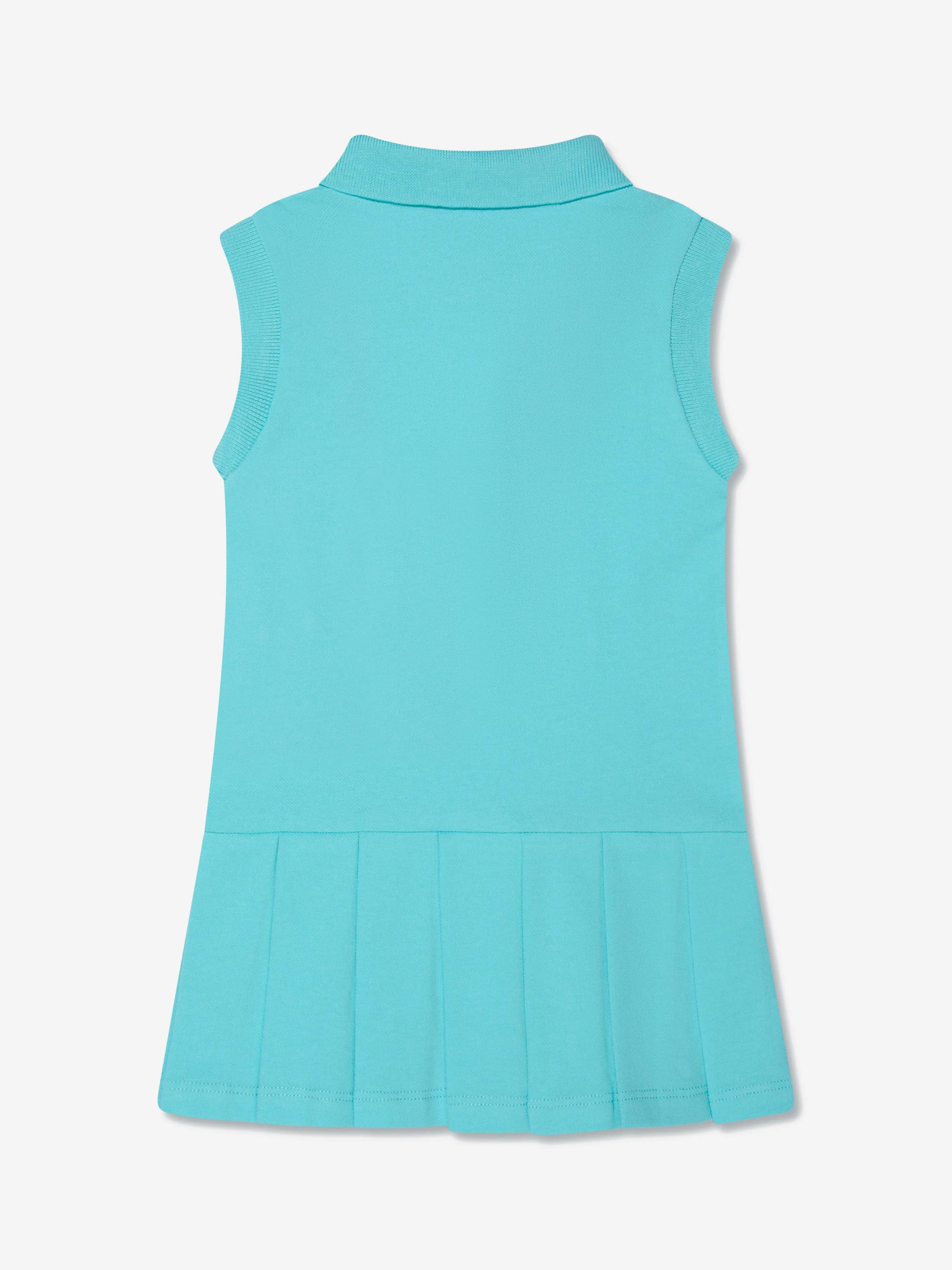 Moncler Enfant Ärmelloses Polo-Kleid für Baby-Mädchen in Türkis