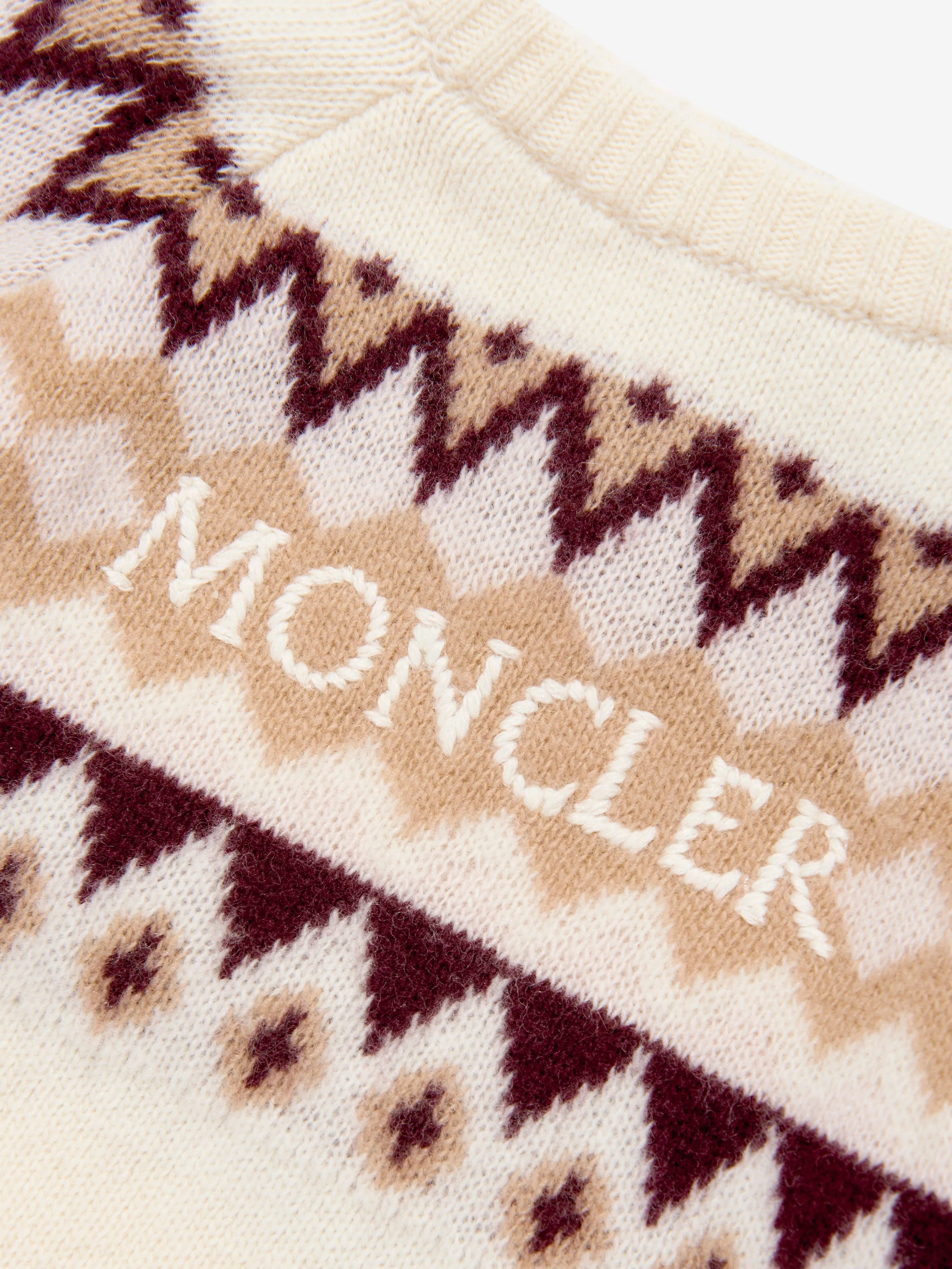 Moncler Enfant Wollgestricktes Kleid für Baby-Mädchen in Elfenbein