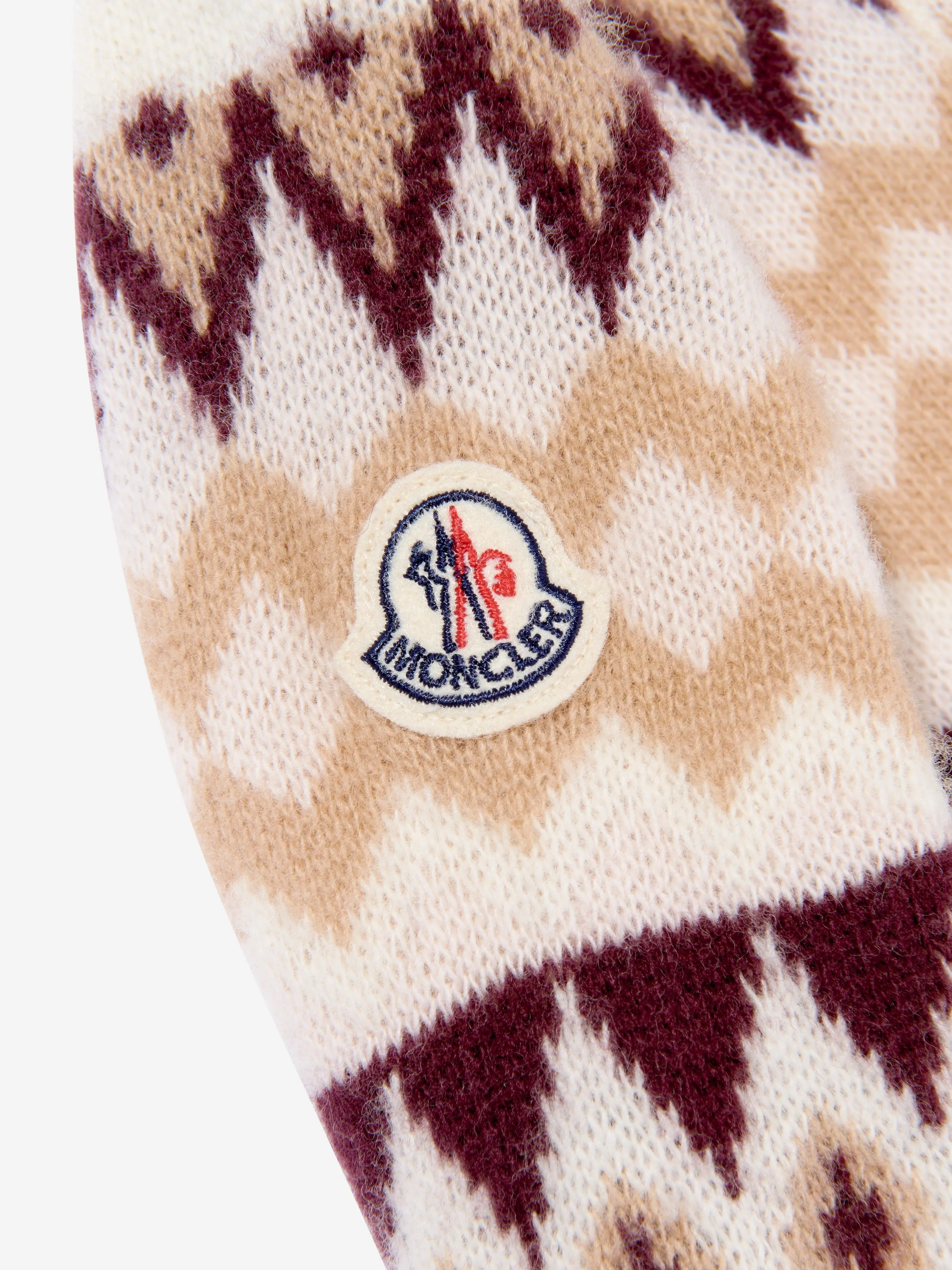 Moncler Enfant Wollgestricktes Kleid für Baby-Mädchen in Elfenbein