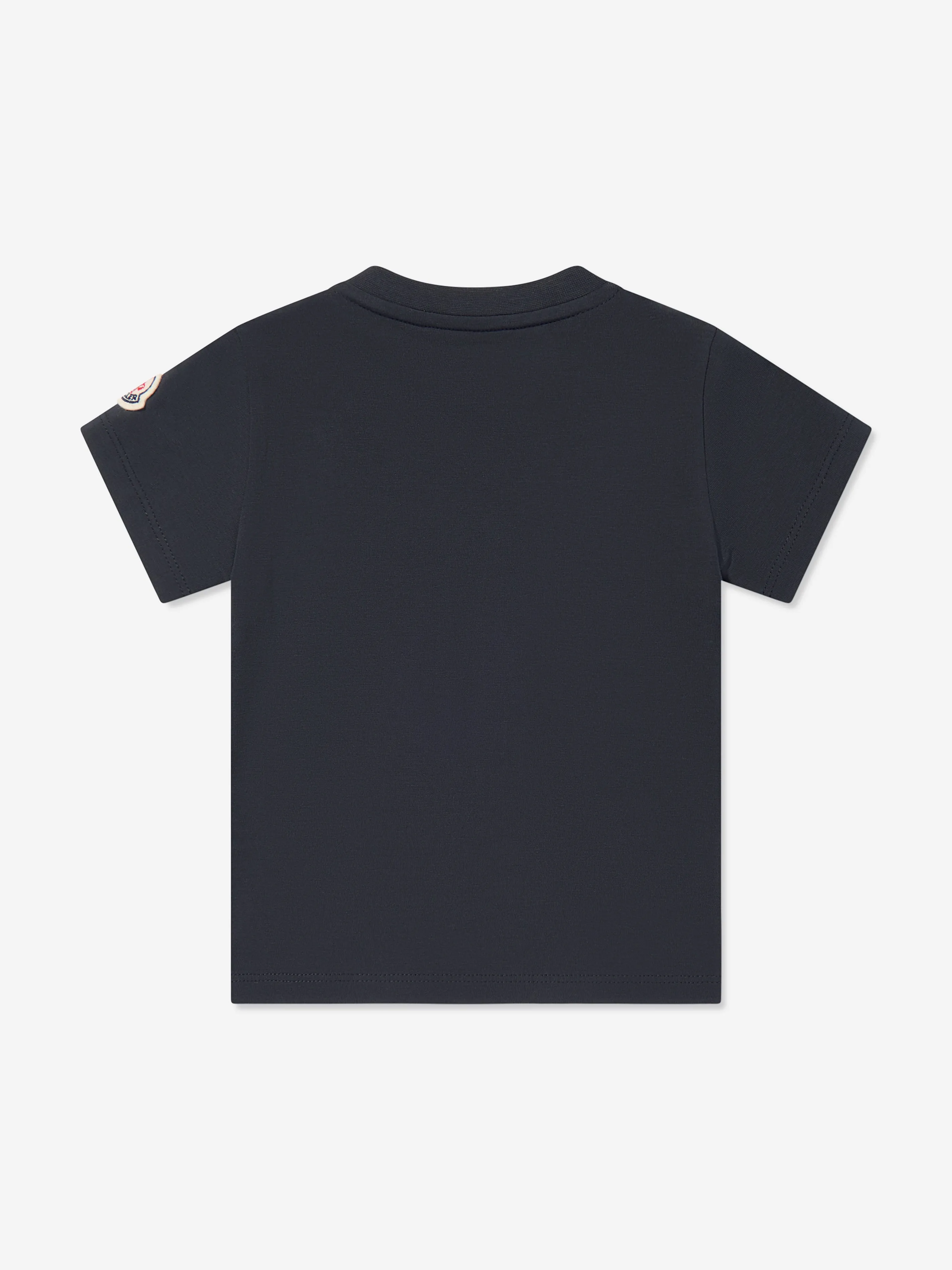 Moncler Enfant Baby Logo T-Shirt in Marineblau