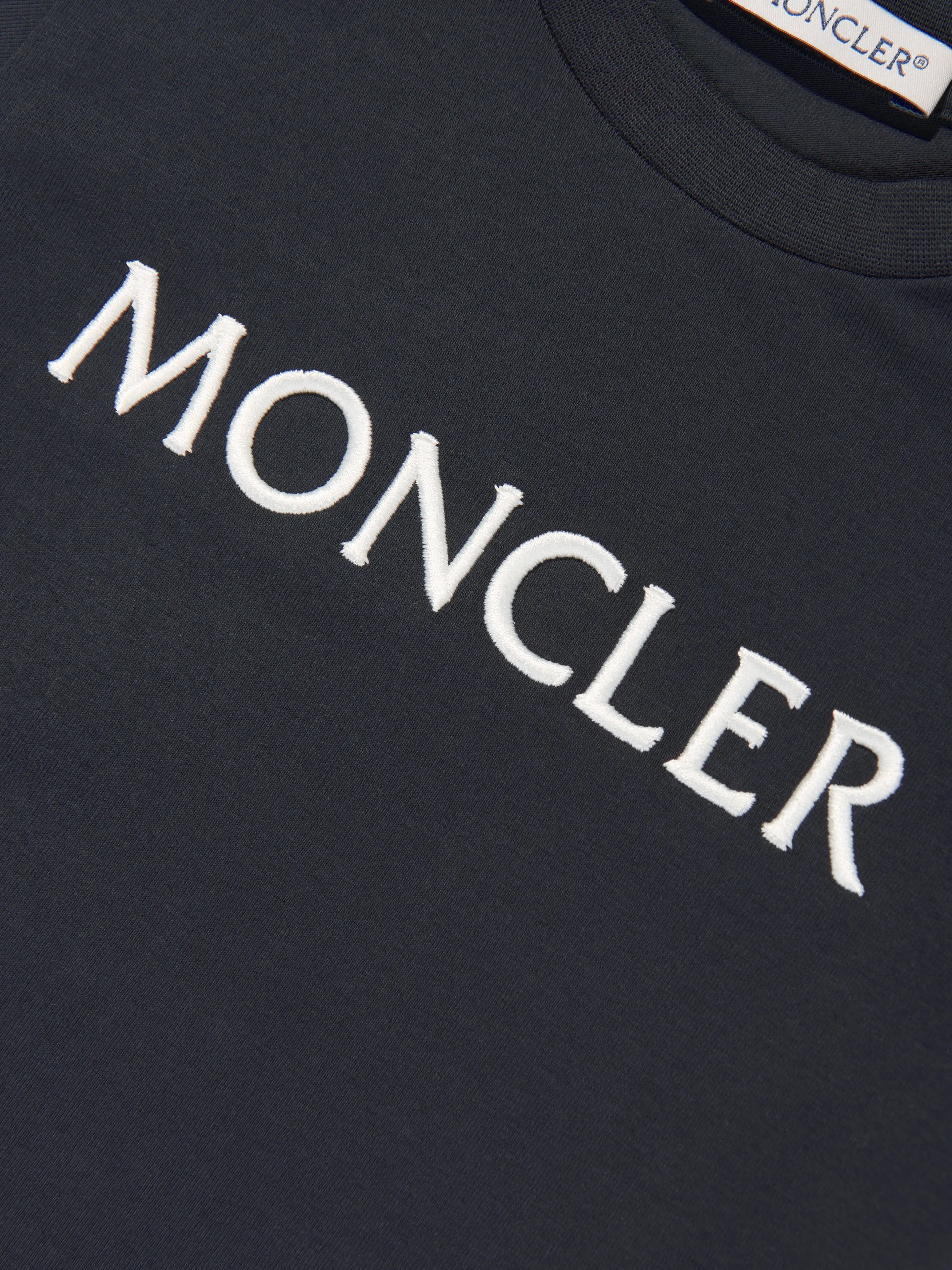 Moncler Enfant Baby Logo T-Shirt in Marineblau