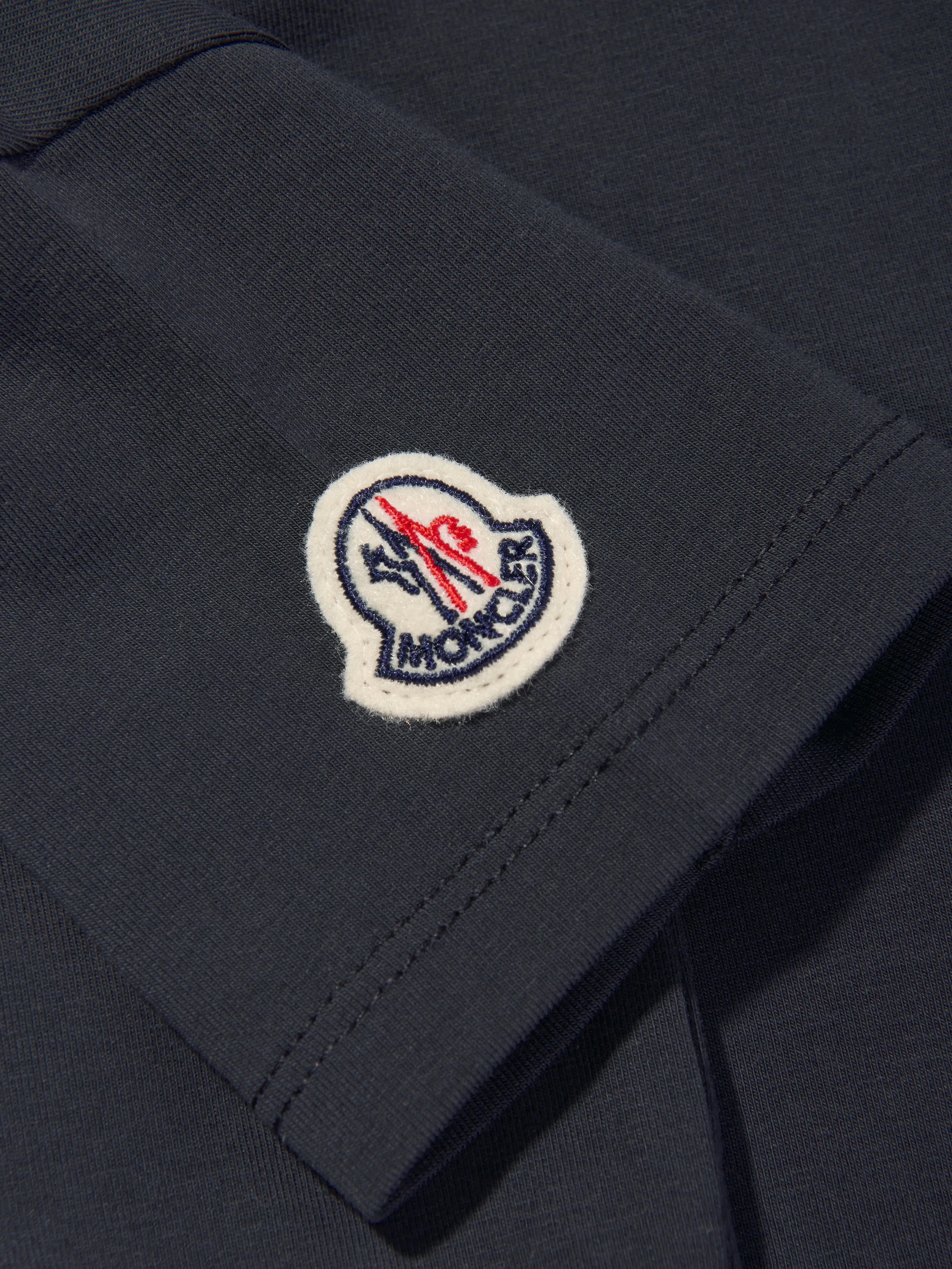 Moncler Enfant Baby Logo T-Shirt in Marineblau