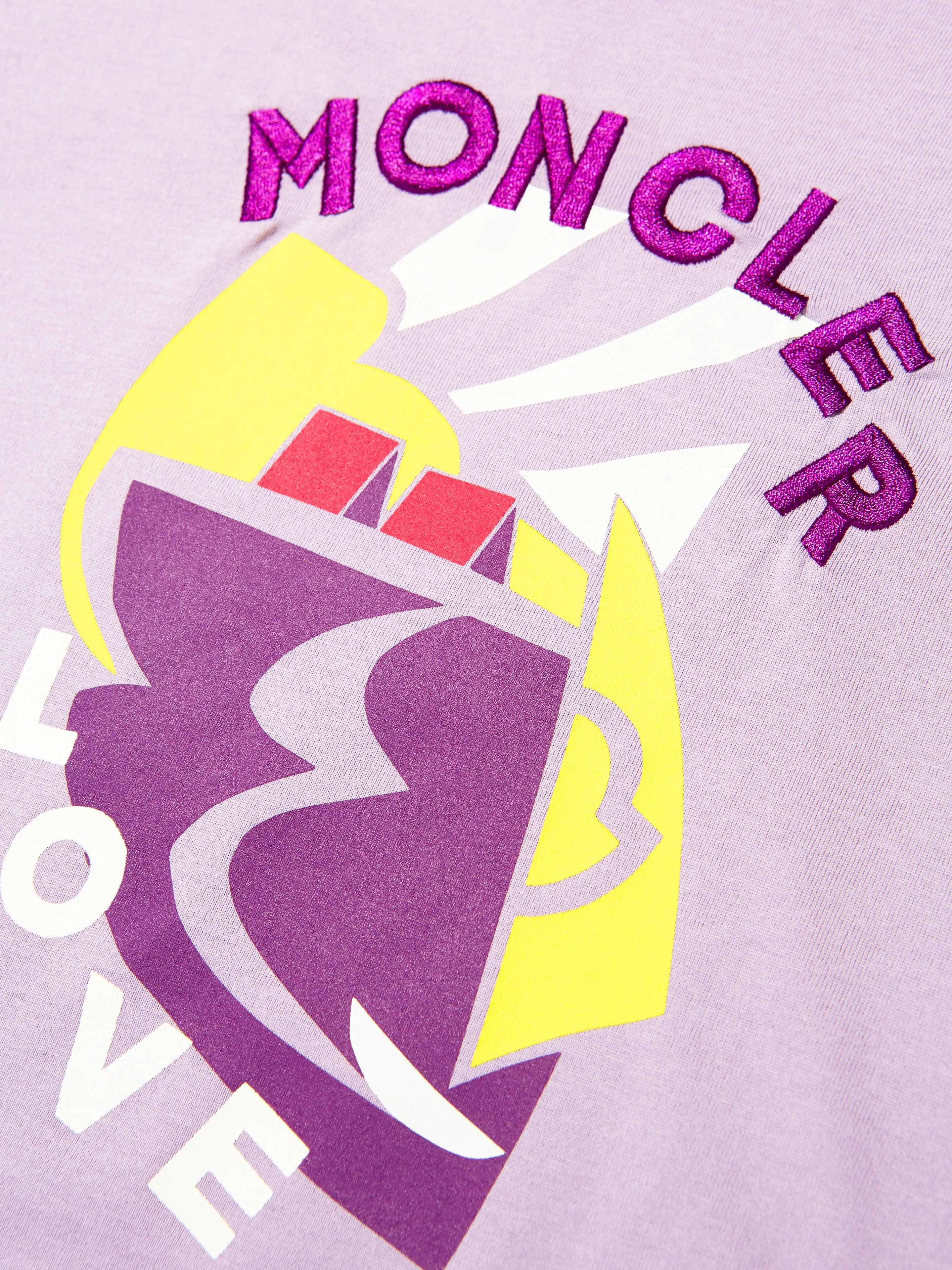 Moncler Enfant Mädchen Logo Graphic T-Shirt in Lila
