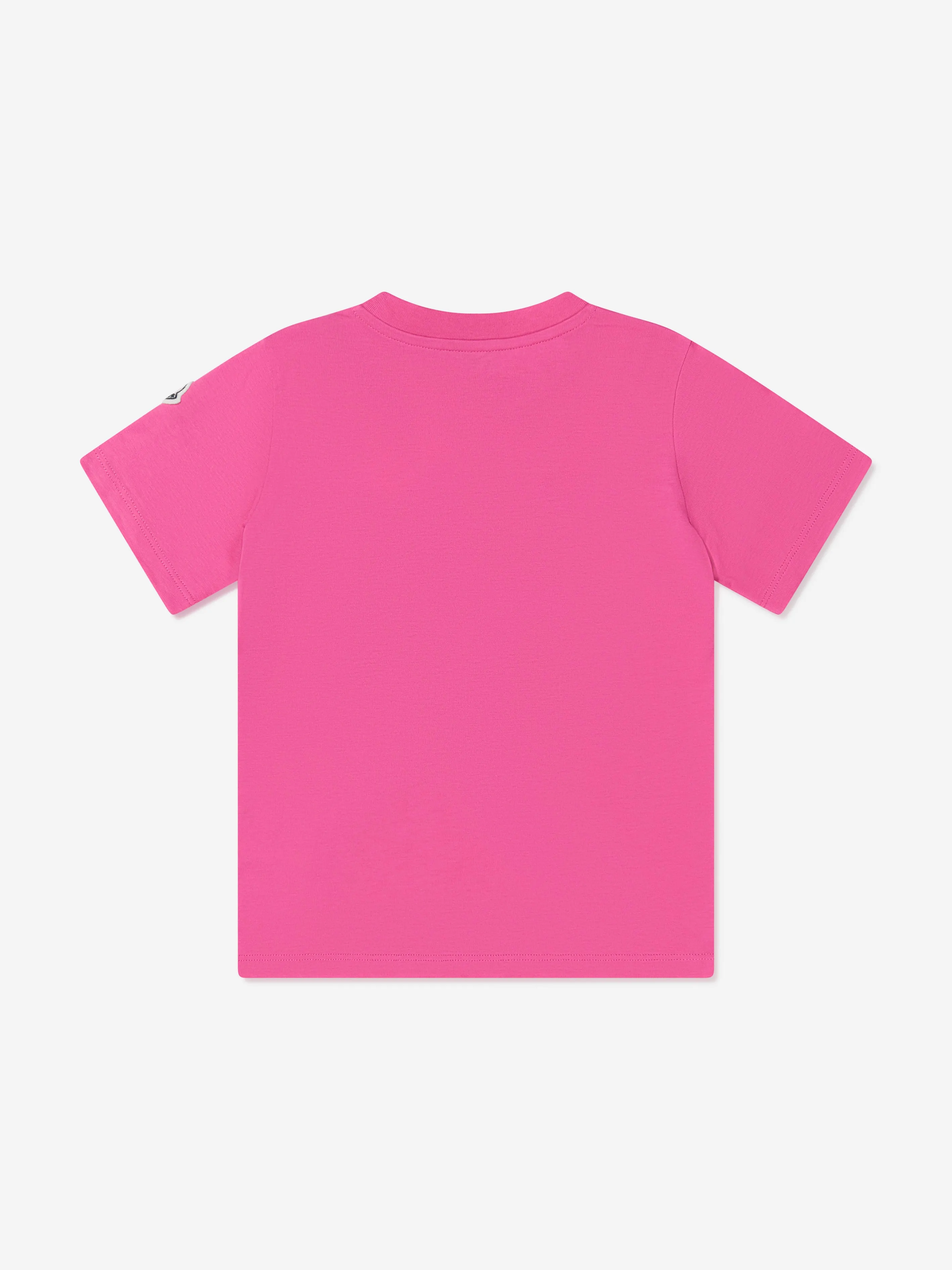 Moncler Enfant Mädchen Logo Print T-Shirt in Rosa