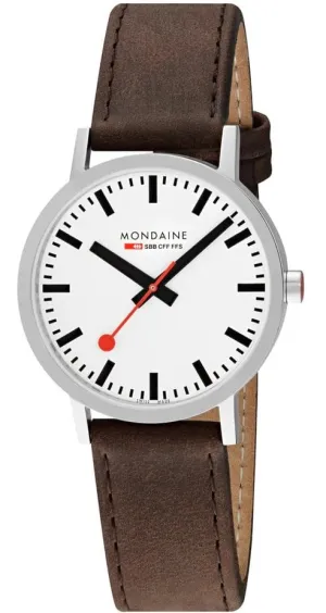 Mondaine Uhren Mondaine Classic Vegan Traubenleder Armbanduhr