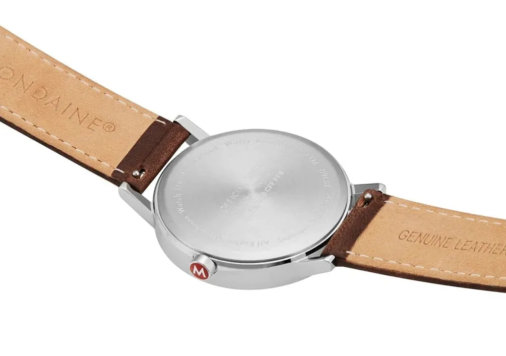 Mondaine Uhren Mondaine Classic Vegan Traubenleder Armbanduhr