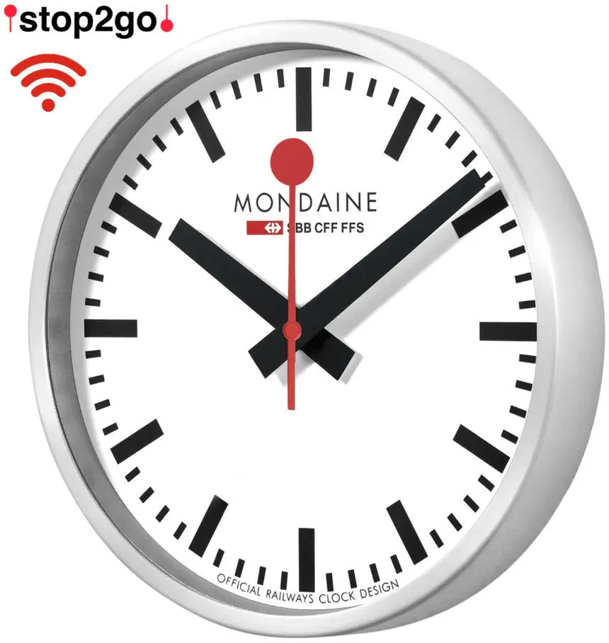 Mondaine Uhren Mondaine Stopp2go Weiße Armbanduhr