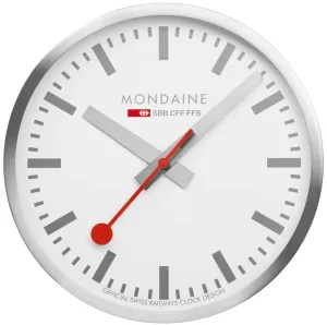 Mondaine Uhren Mondaine Wanduhr Küchenuhr Silber