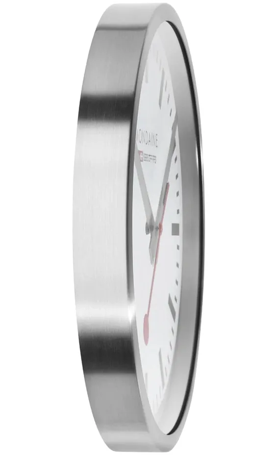 Mondaine Uhren Mondaine Wanduhr Küchenuhr Silber