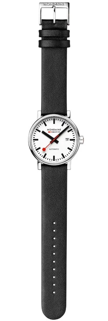 Mondaine Uhren Mondaine Evo2 Big Auto 40mm Traubenleder Armbanduhr