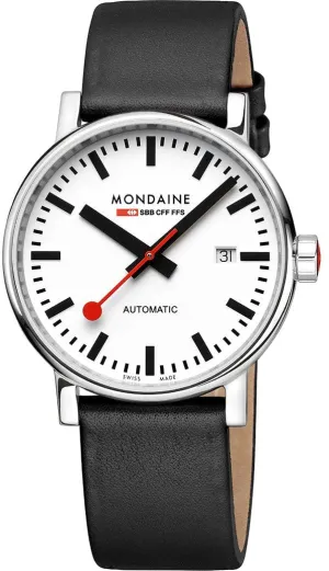 Mondaine Uhren Mondaine Evo2 Big Auto 40mm Traubenleder Armbanduhr