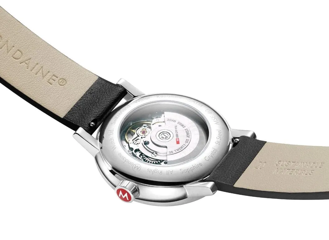 Mondaine Uhren Mondaine Evo2 Big Auto 40mm Traubenleder Armbanduhr