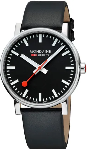 Mondaine Uhren Mondaine Evo2 Schwarze Uhr