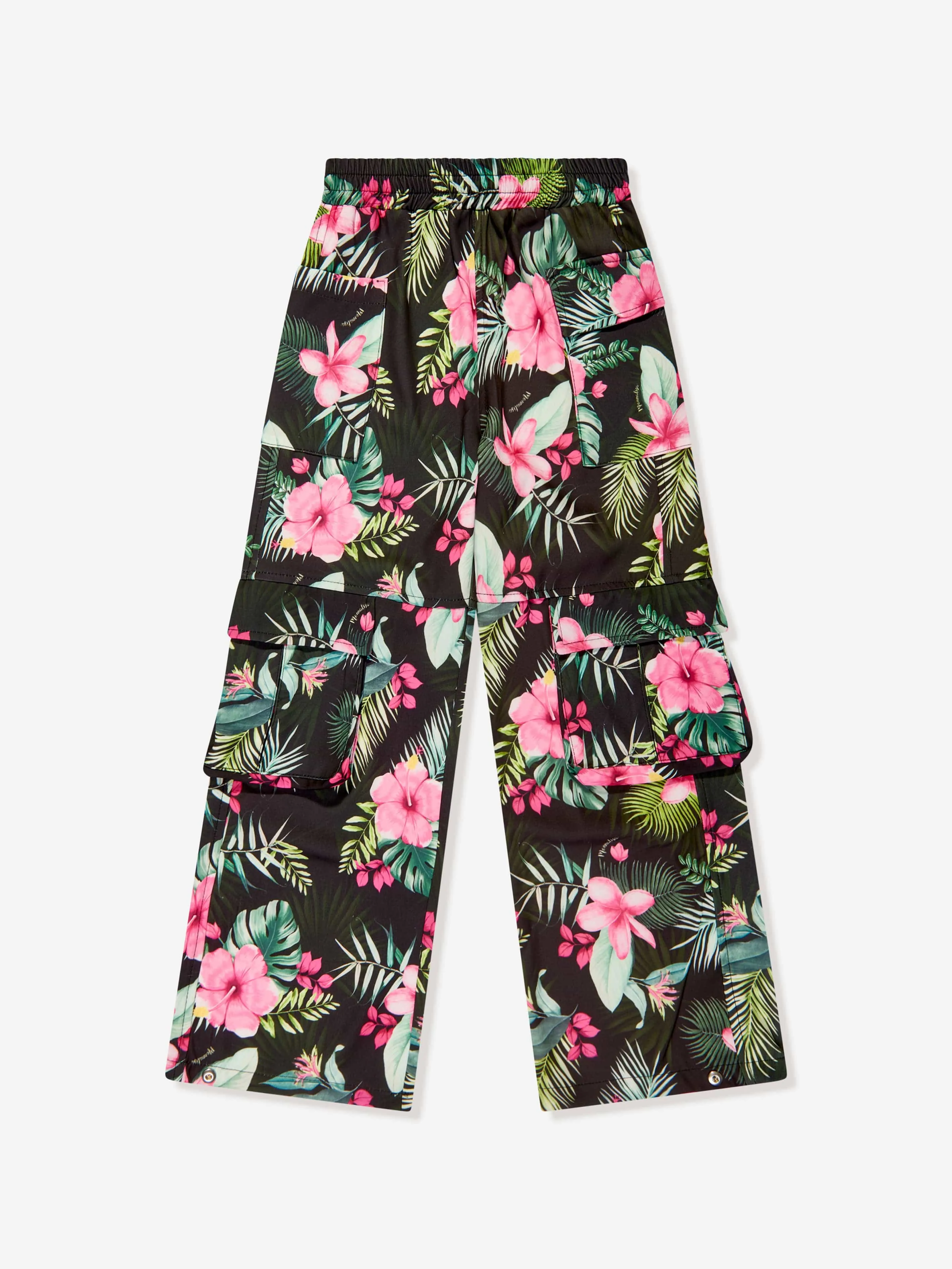 Monnalisa Mädchen Jungle Cargo Hose in Schwarz