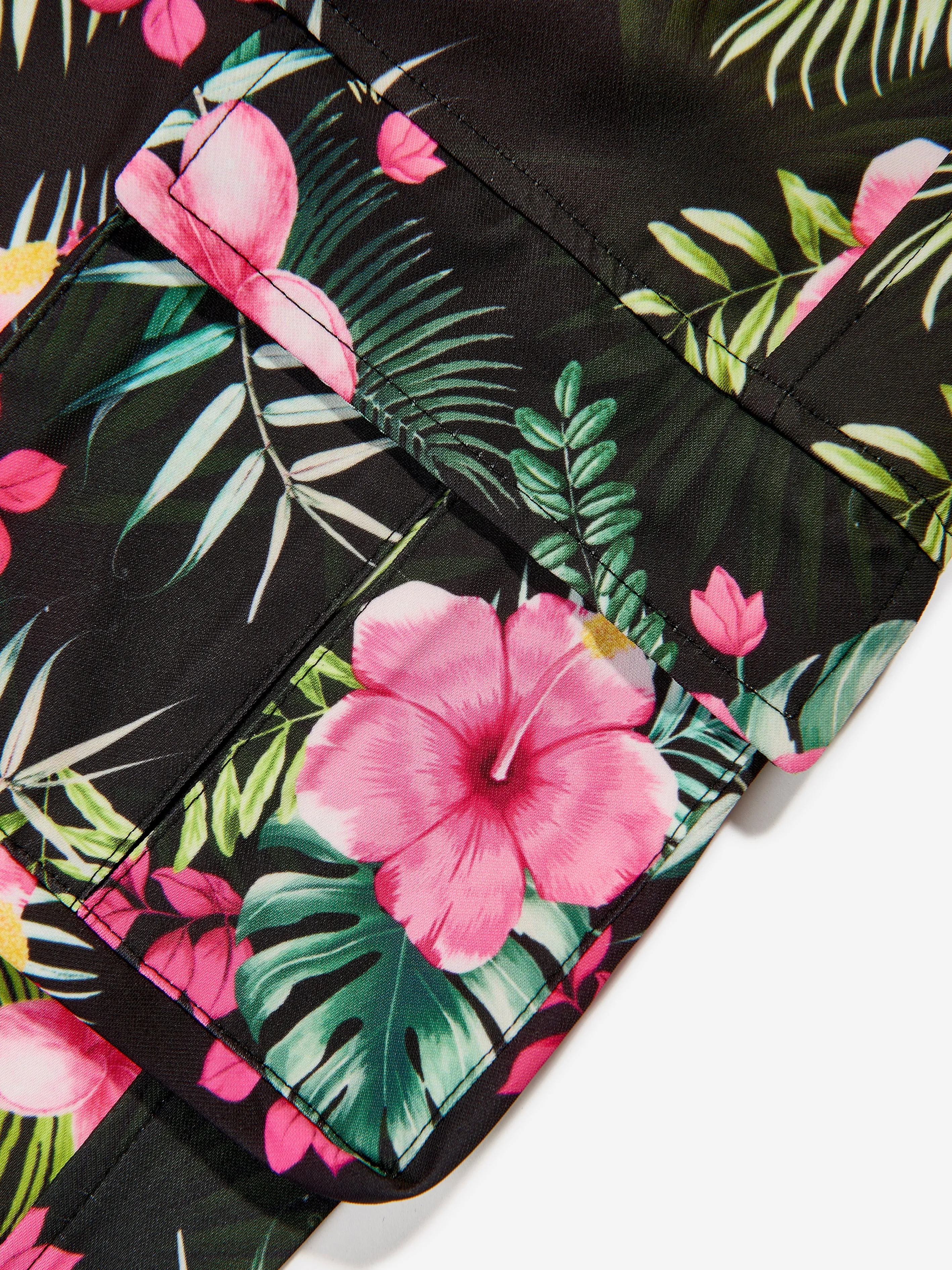 Monnalisa Mädchen Jungle Cargo Hose in Schwarz
