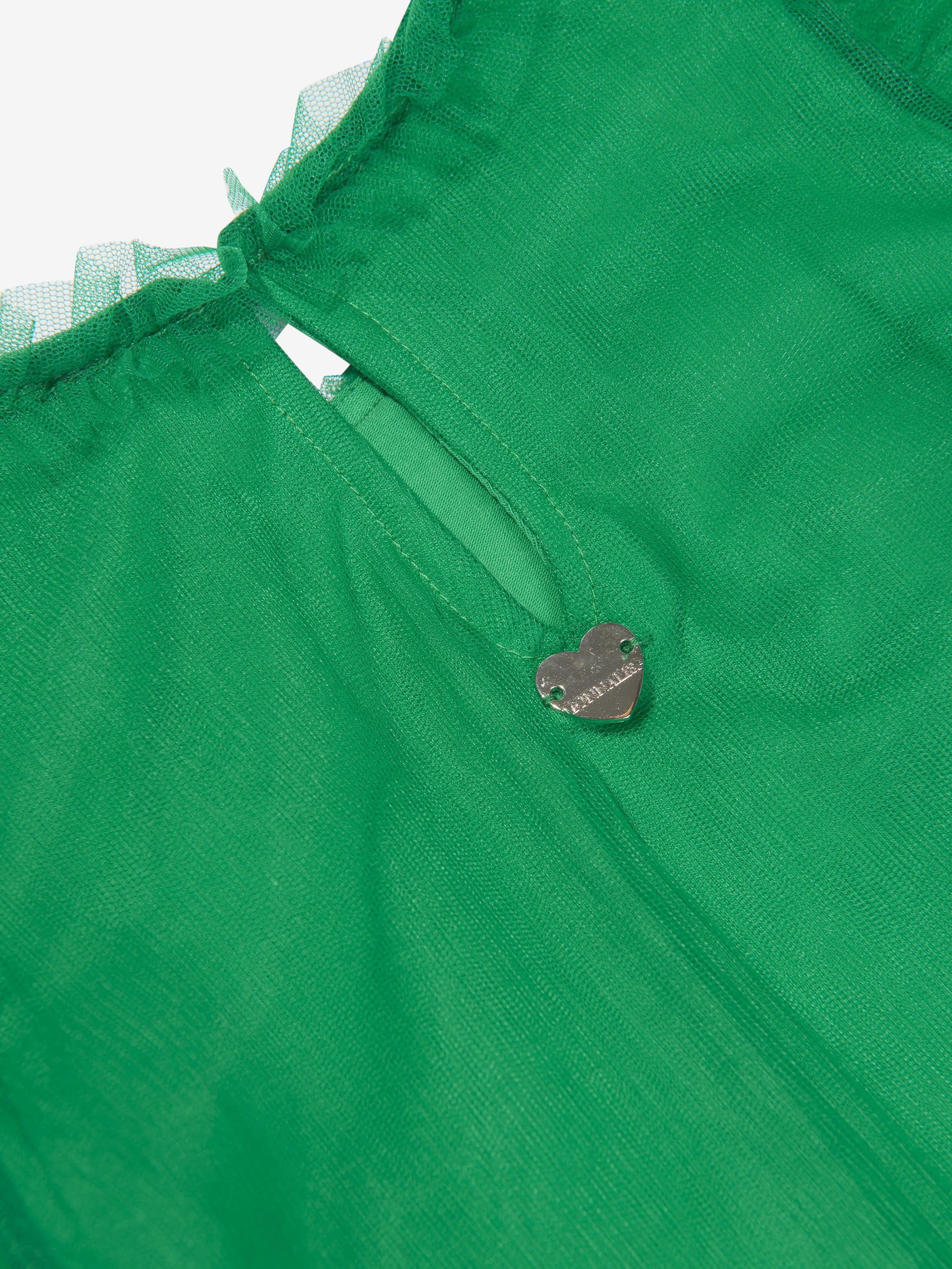 Monnalisa Mädchen Tüll Anlasskleid in Grün