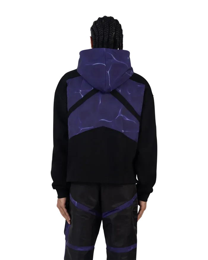 Nash Shield Hoodie Schwarz/Tiefviolett