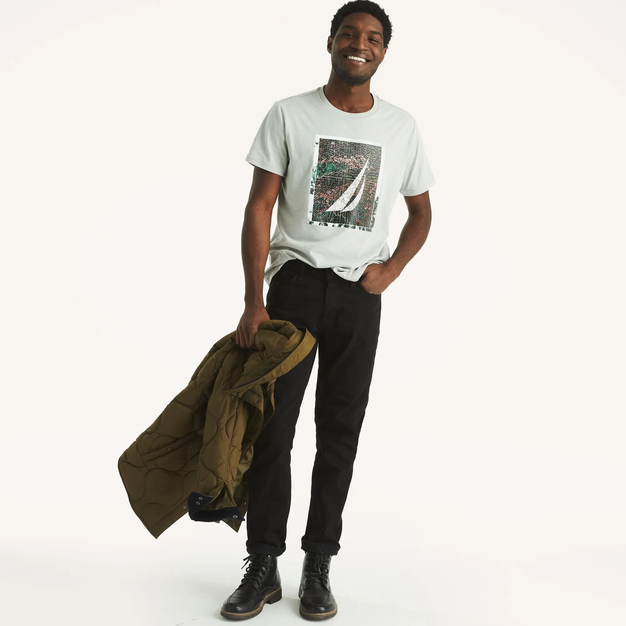 Nautica Herren J-Class Grafik-T-Shirt