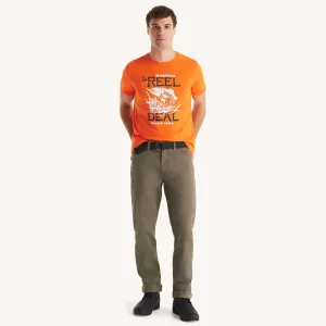 Nautica Herren Hose mit gerader Passform und Stretch
