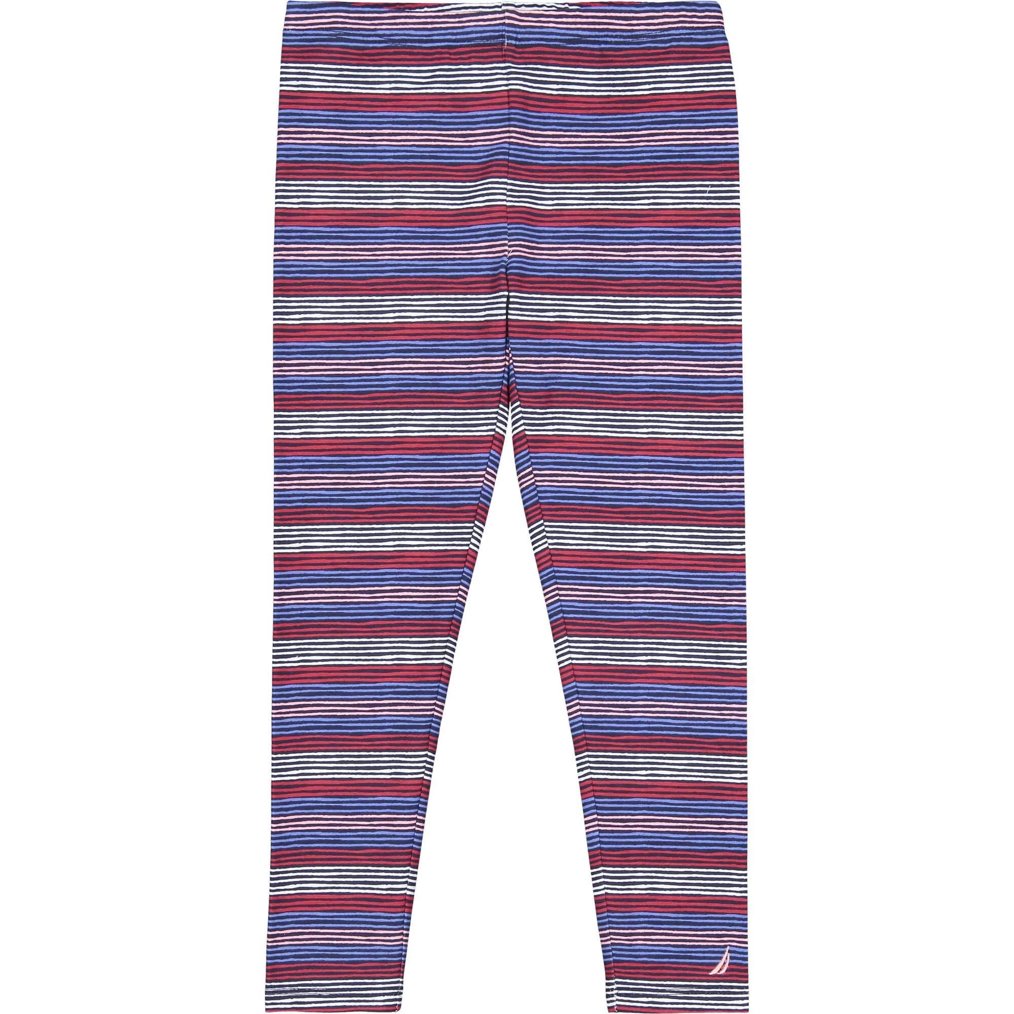 Nautica Kleinkindmädchen Wellen-Streifen Leggings (2T-4T) Marineblau Nautica