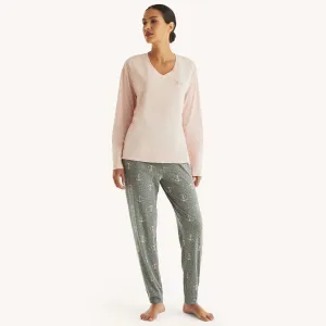Nautica Damen Jogger Schlafanzug-Hose Set