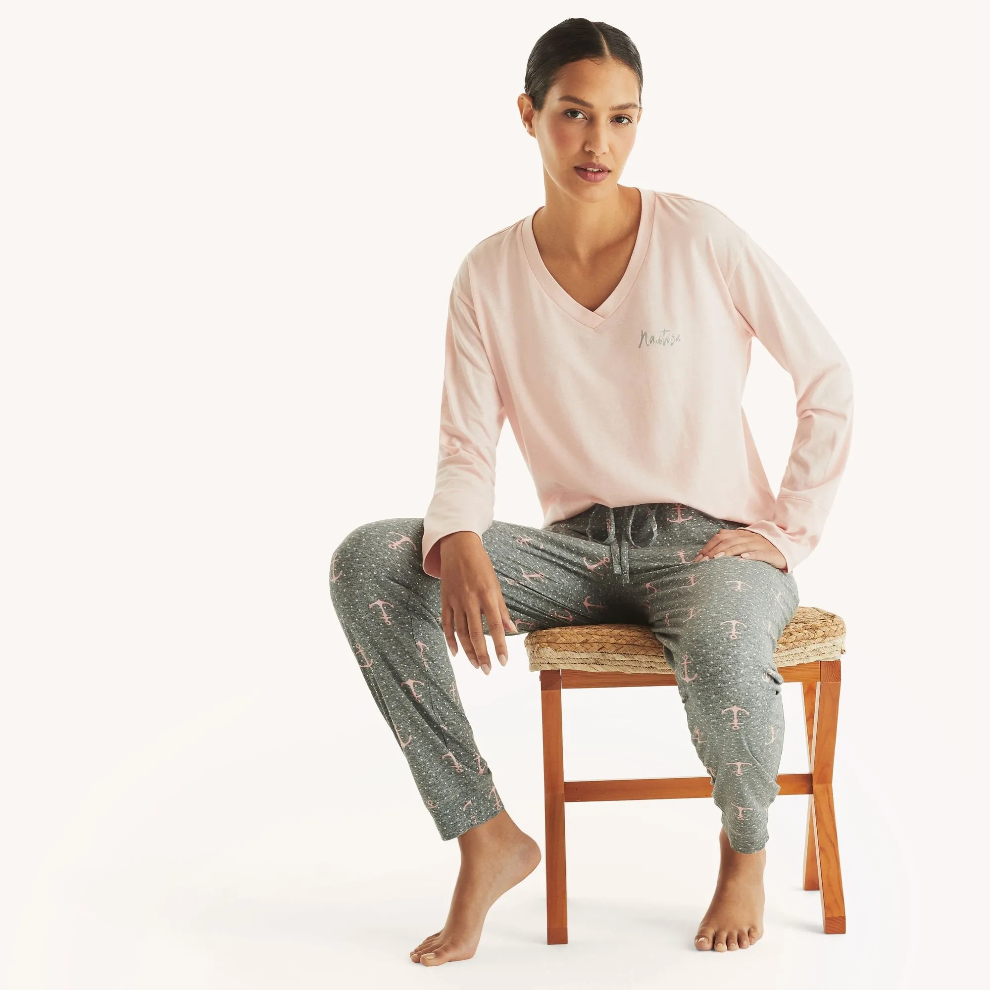 Nautica Damen Jogger Schlafanzug-Hose Set