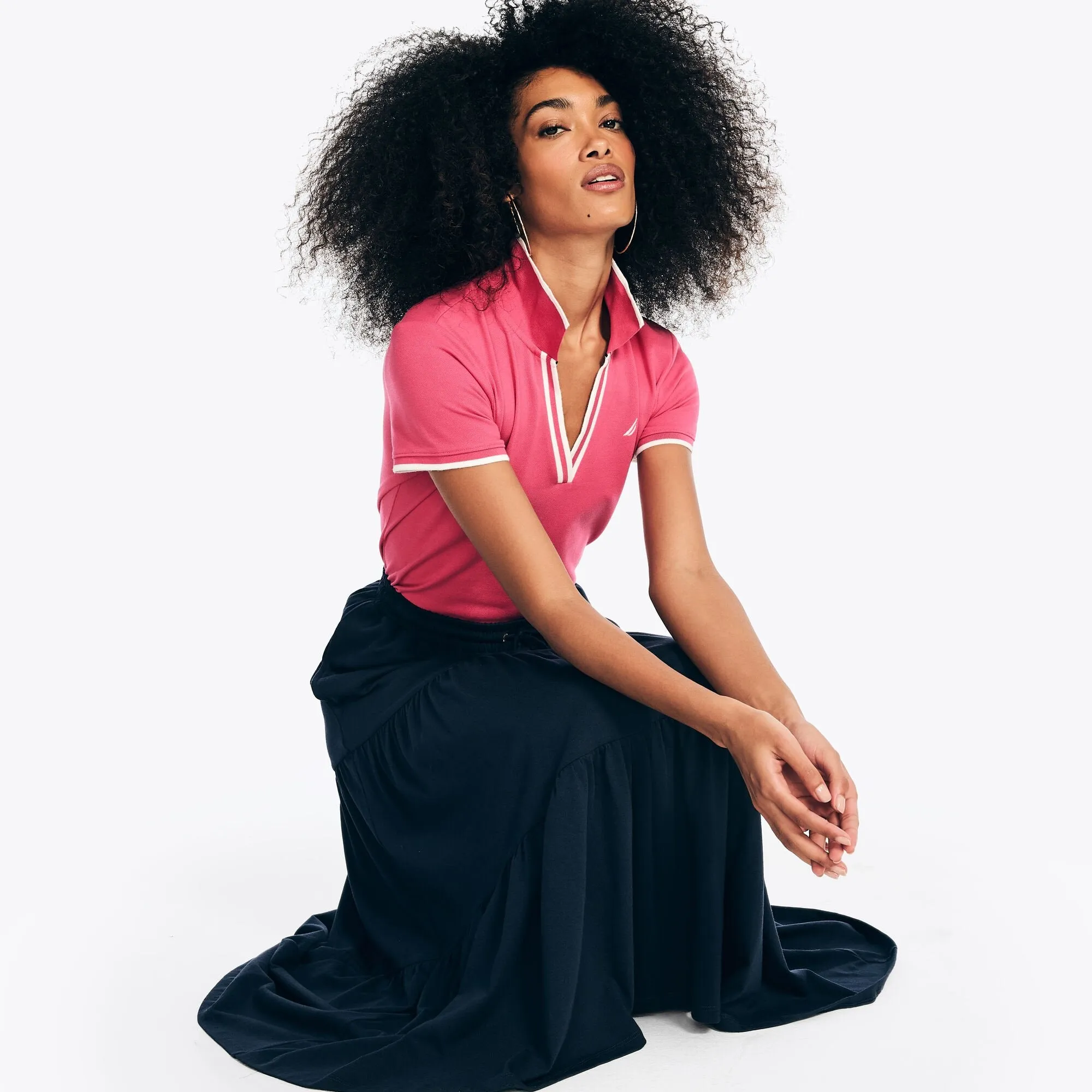 Nautica Damen Nachhaltig Hergestelltes Deck Polo