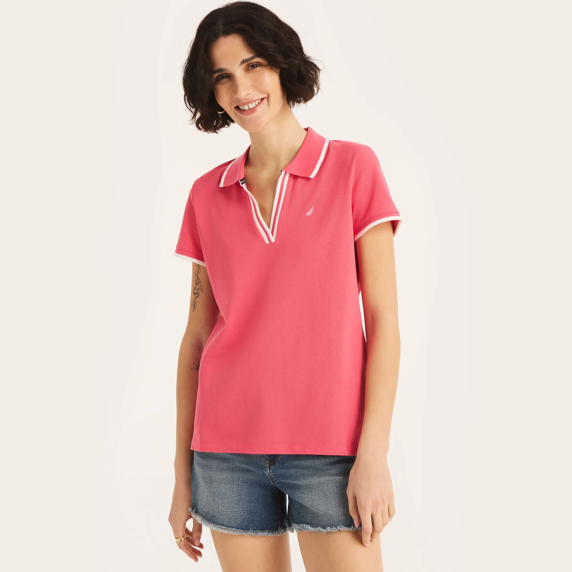 Nautica Damen Nachhaltig Hergestelltes Deck Polo