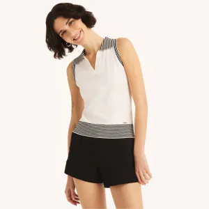 Nautica Damen Ärmelloses Polo-Shirt aus nachhaltiger Herstellung