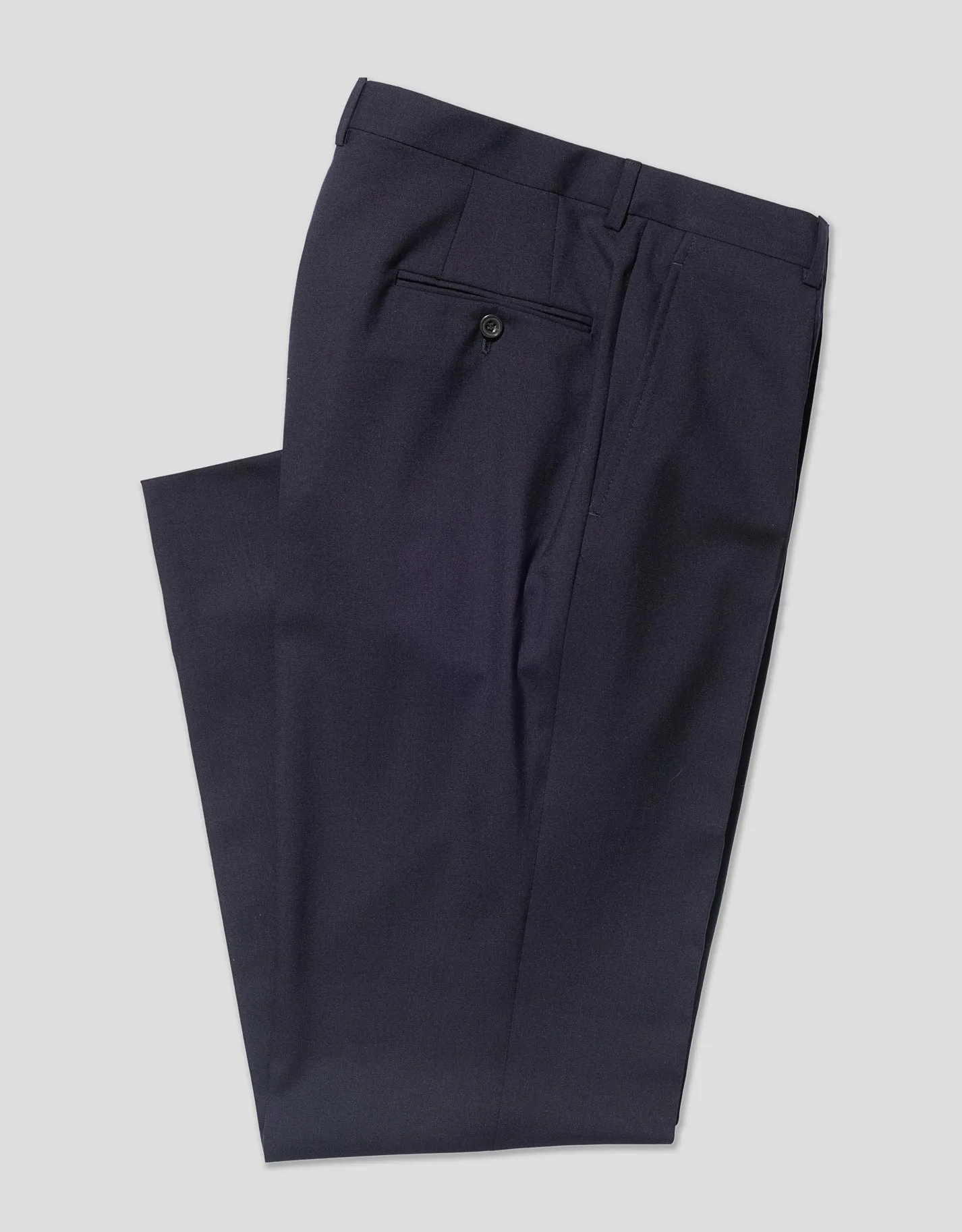 NAVY SINGLE PLEAT WOOL HOSE