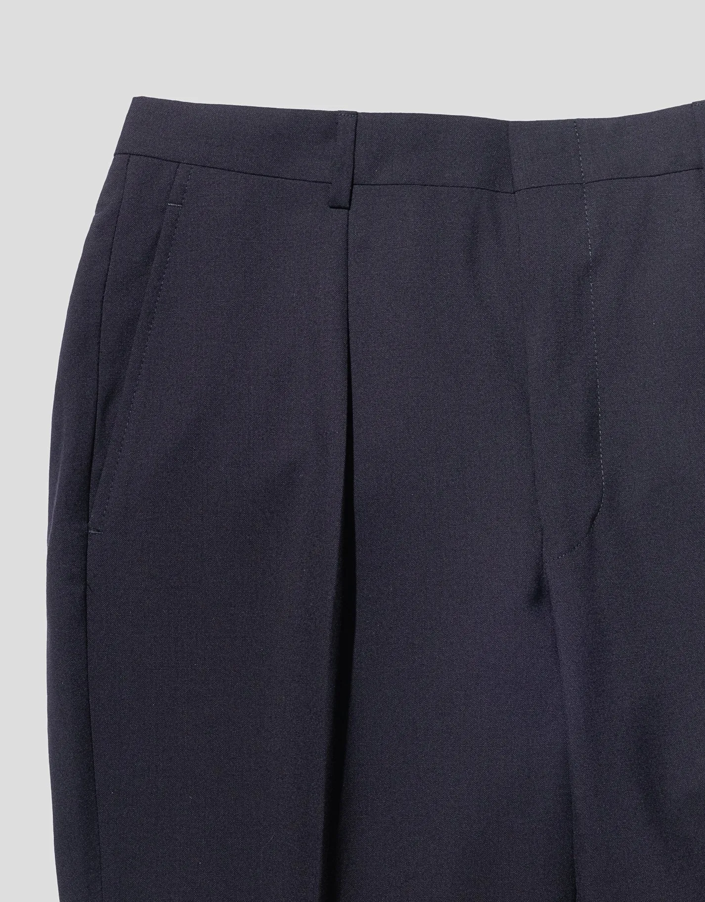 NAVY SINGLE PLEAT WOOL HOSE