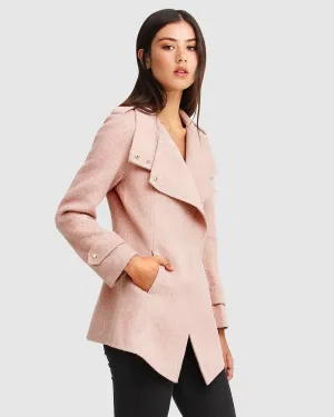 NEW FIT Bad Girl Woll-Mix Moto-Mantel - Rosé