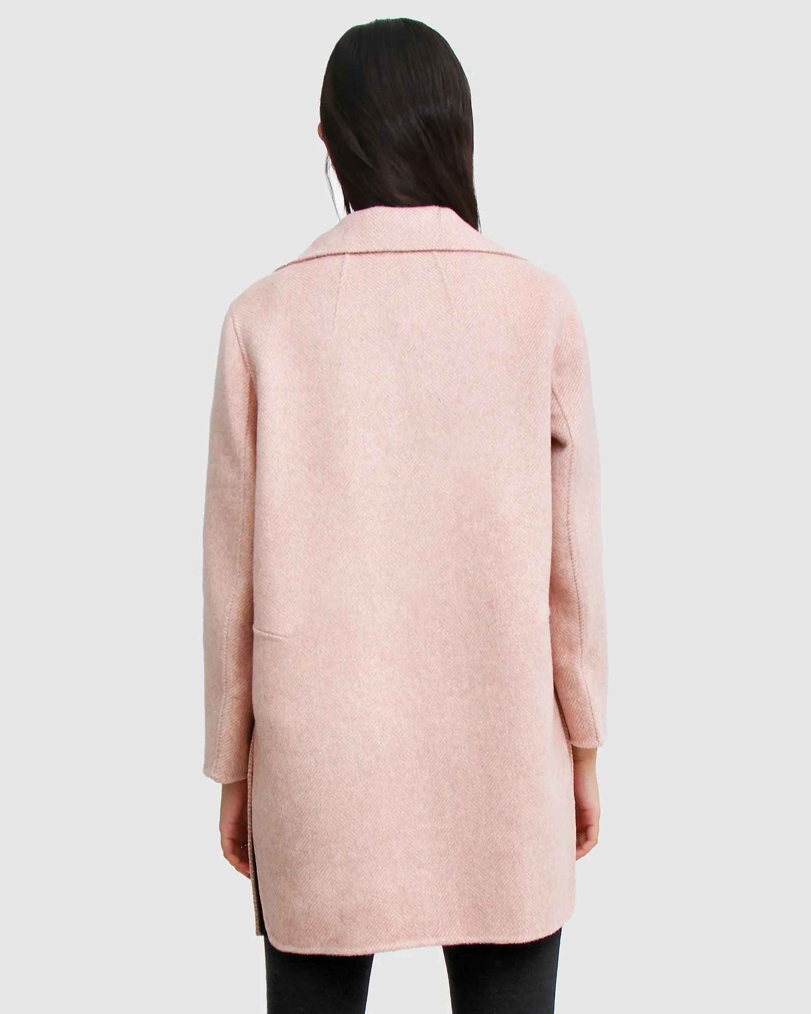 NEW FIT Ex-Boyfriend Wollmischung Übergröße Jacke - Rosé