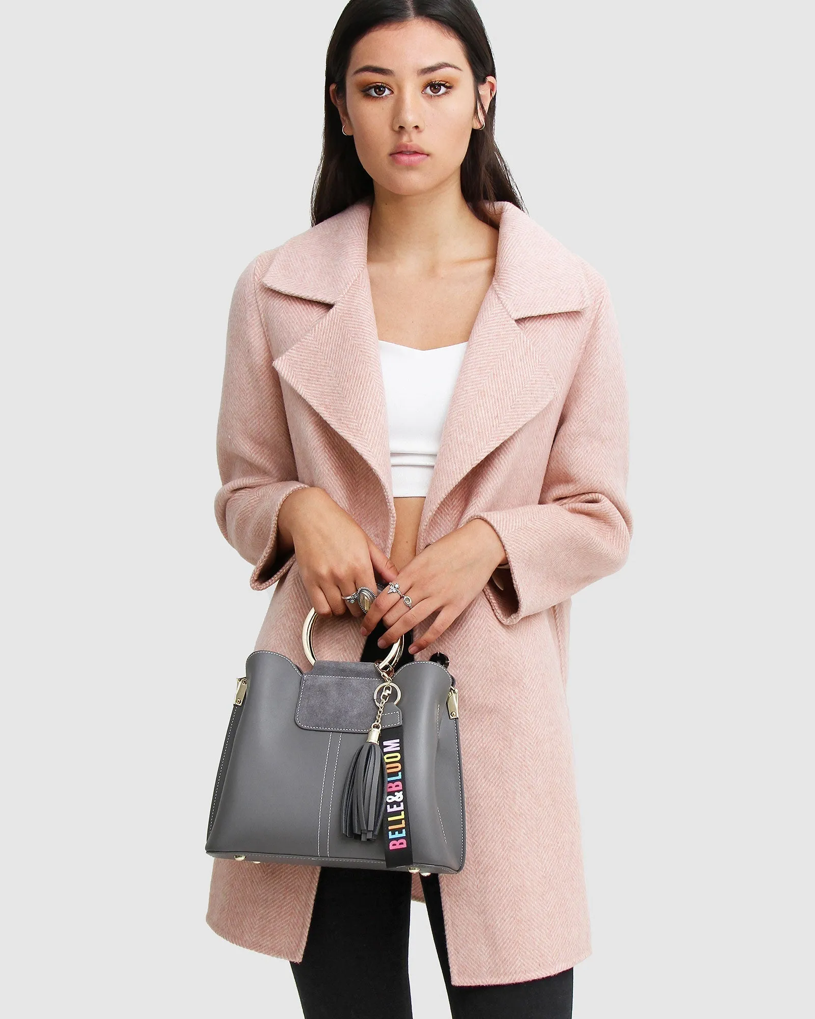 NEW FIT Ex-Boyfriend Wollmischung Übergröße Jacke - Rosé