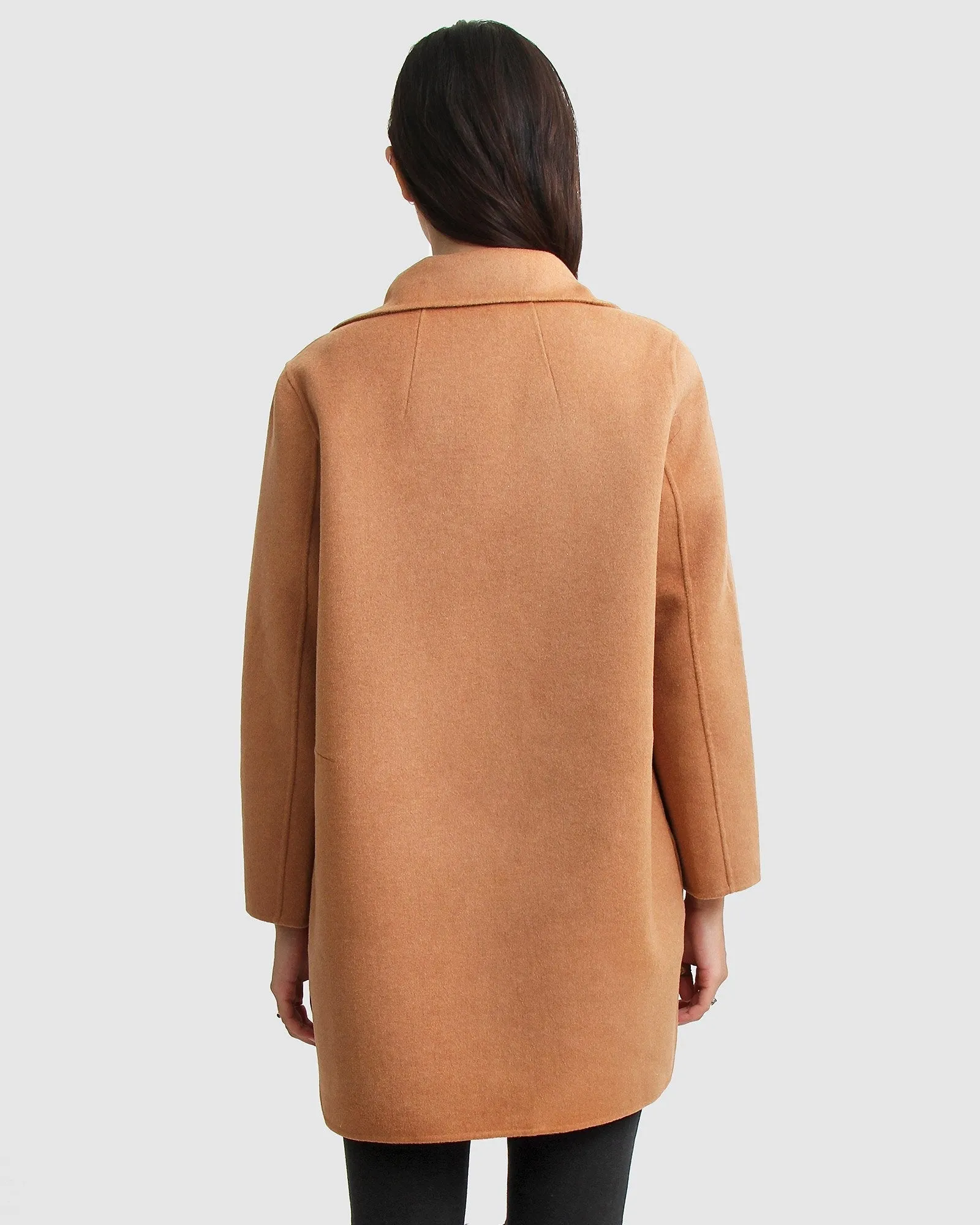 NEW FIT Ex-Boyfriend Wollmischung Übergröße Jacke - Kamel