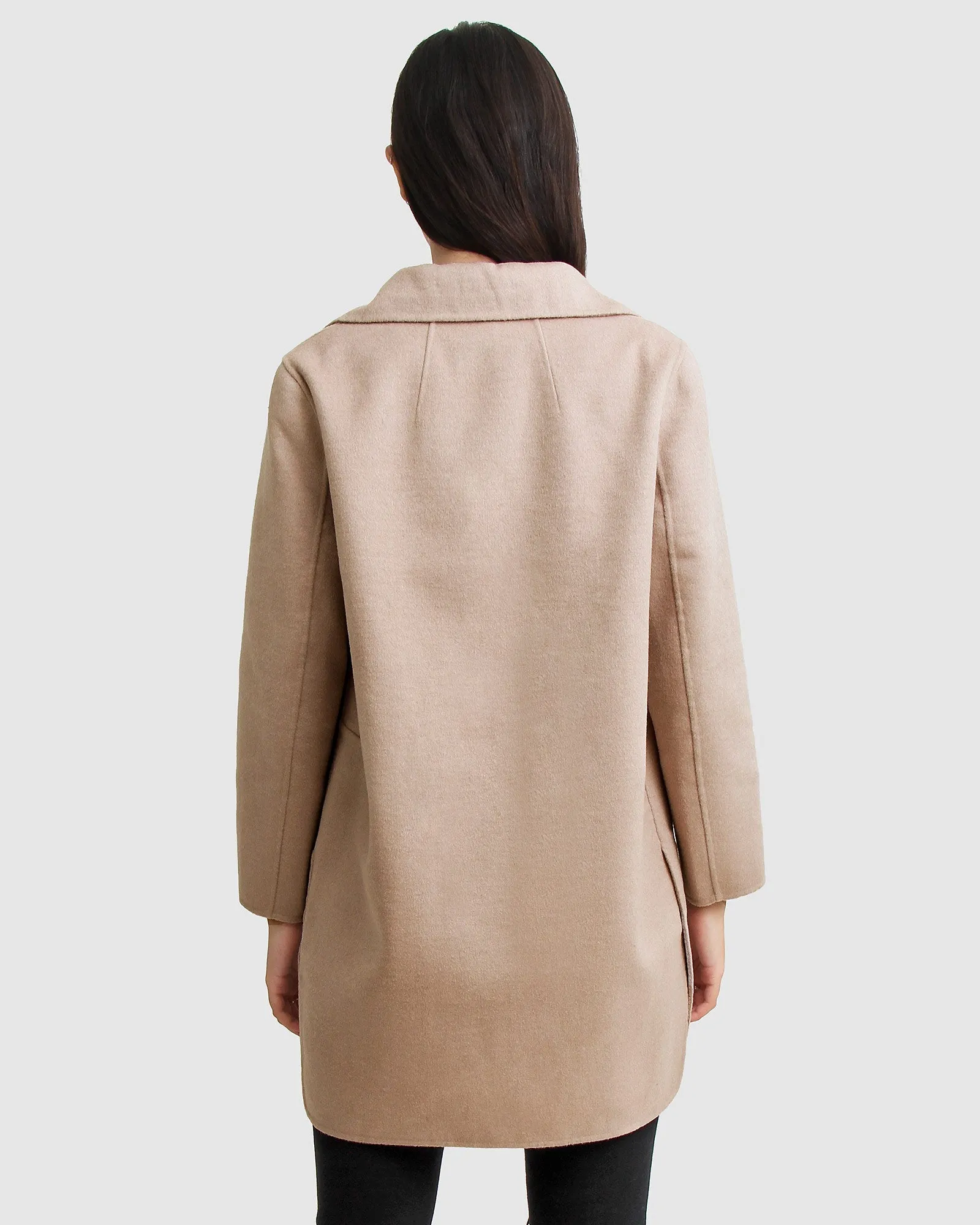 NEW FIT Ex-Boyfriend Wollmischung Übergröße Jacke - Sand