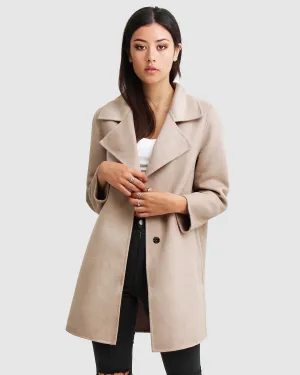 NEW FIT Ex-Boyfriend Wollmischung Übergröße Jacke - Sand