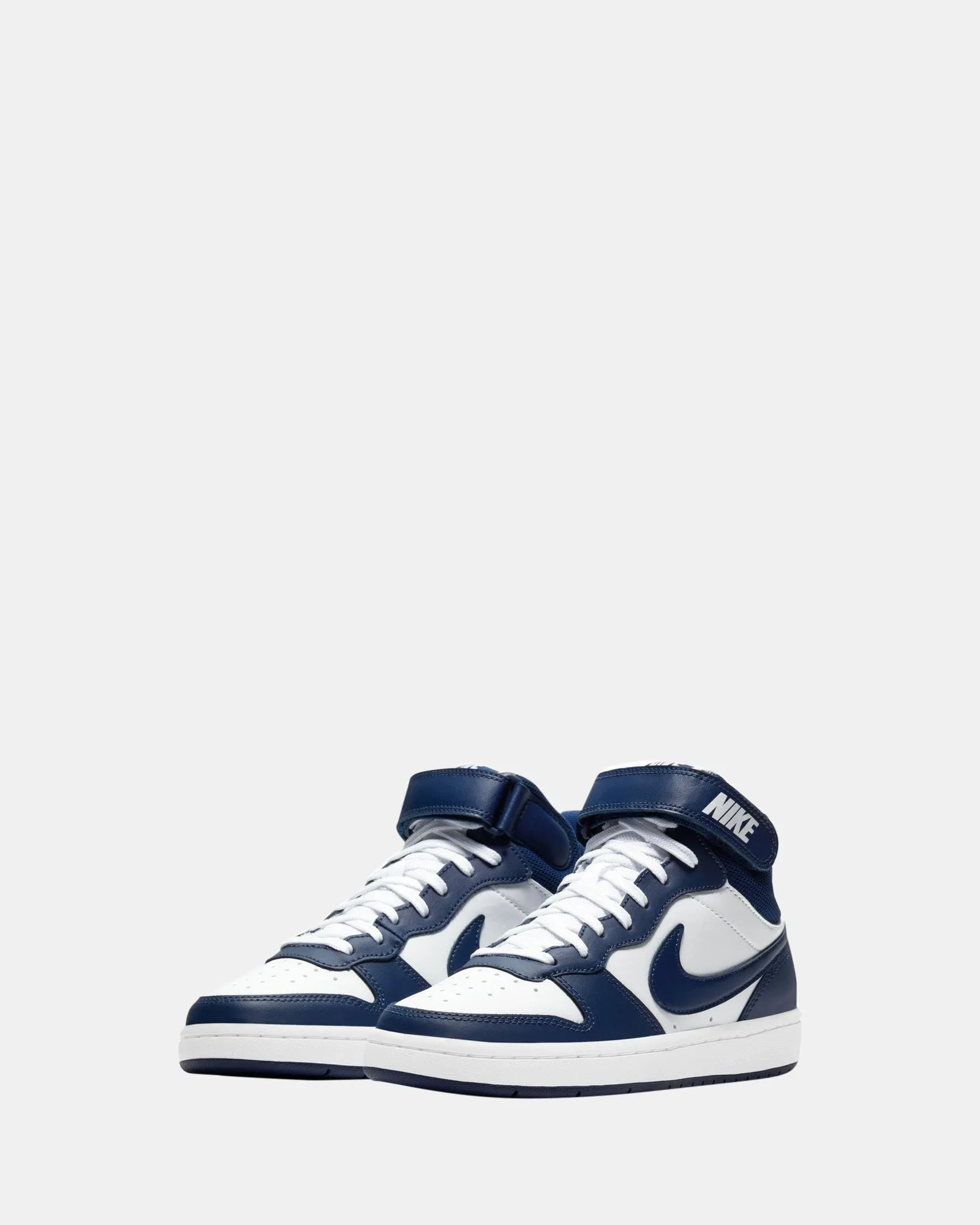Nike Kinder Schuhe Court Borough Mid 2 Grundschule Weiß/Blau Void/Signal Blau