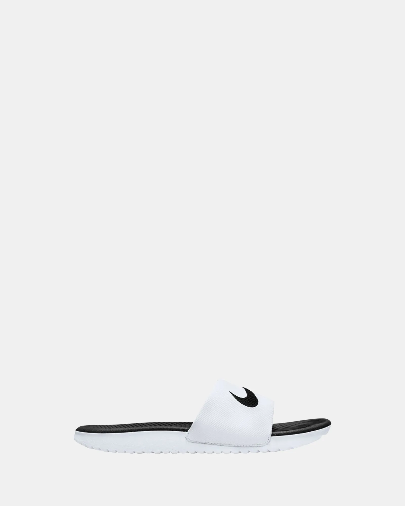 Nike Kinder-Schuhe Kawa Slides Weiß/Schwarz