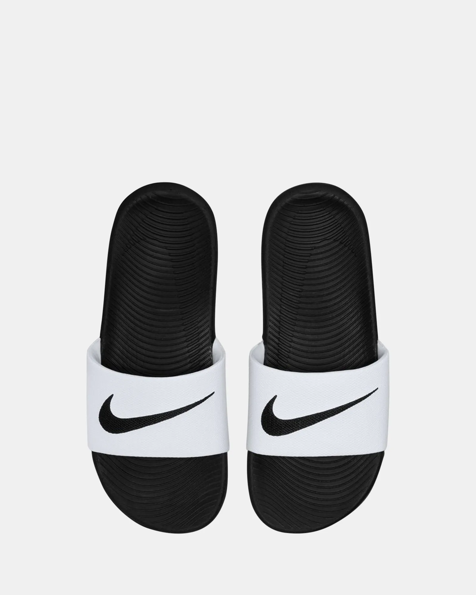 Nike Kinder-Schuhe Kawa Slides Weiß/Schwarz