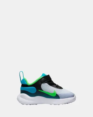 Nike Kinder-Schuhe Revolution 7 für Kleinkinder Schwarz/Grün Strike/Grau