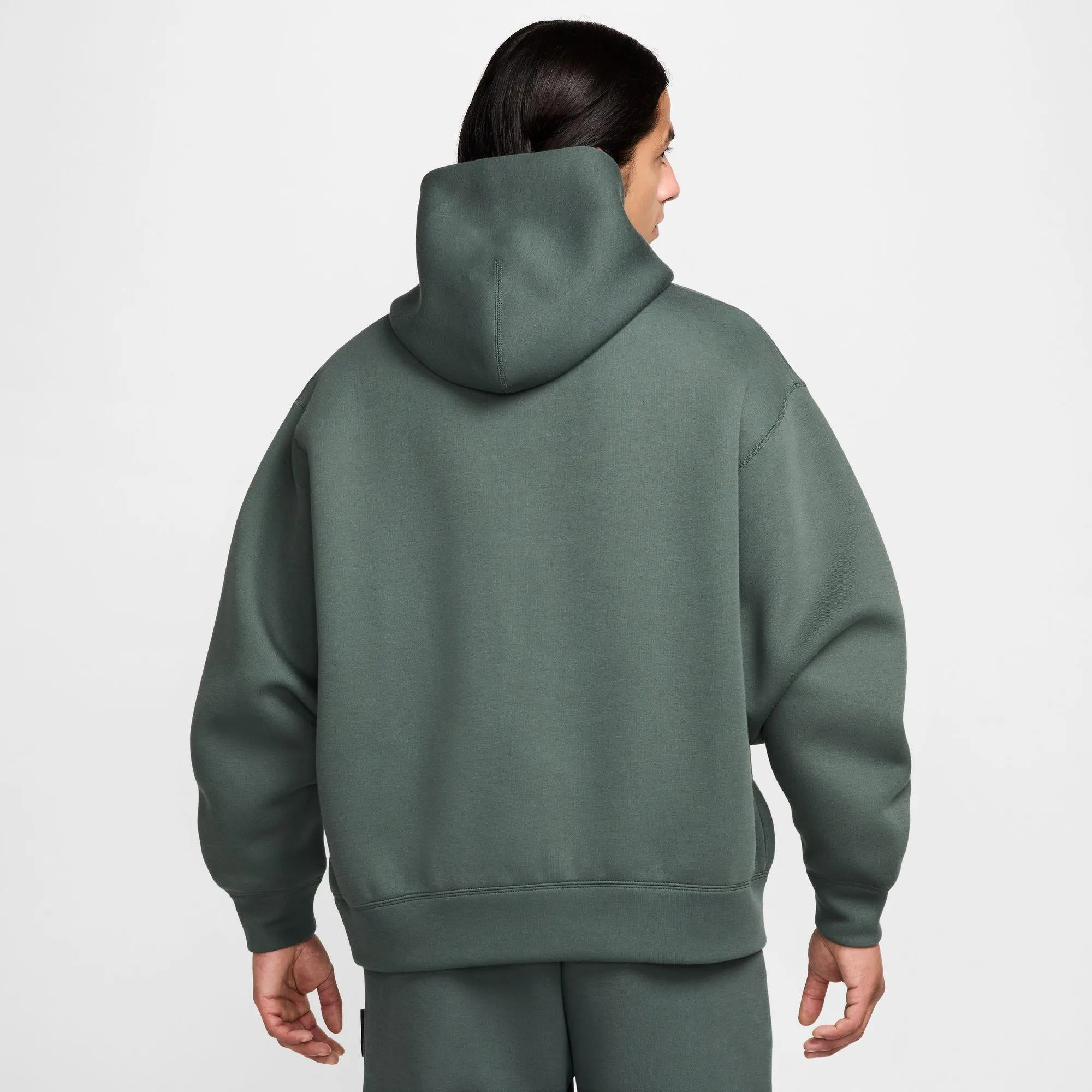 Nike Tech Reimagined Fleece-Hoodie für Herren in Vintage Grün