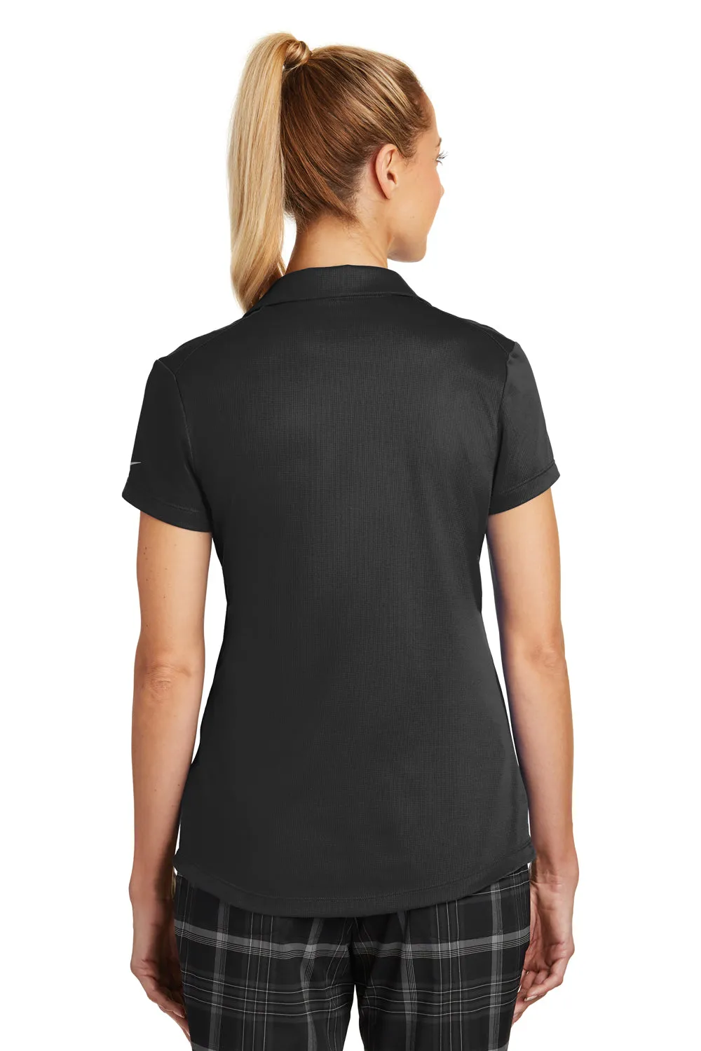 Nike Damen Legacy Dri-Fit Feuchtigkeitstransportierendes Polo-Shirt mit kurzen Ärmeln - Schwarz