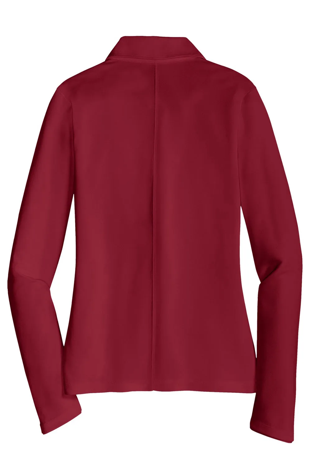 Nike Damen Stretch Tech Dri-Fit Feuchtigkeitstransportierendes Langarm-Polohemd - Varsity Rot