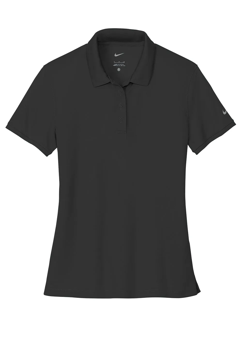 Nike Damen Victory Dri-Fit Feuchtigkeitstransportierendes Polo-Shirt mit kurzen Ärmeln - Schwarz