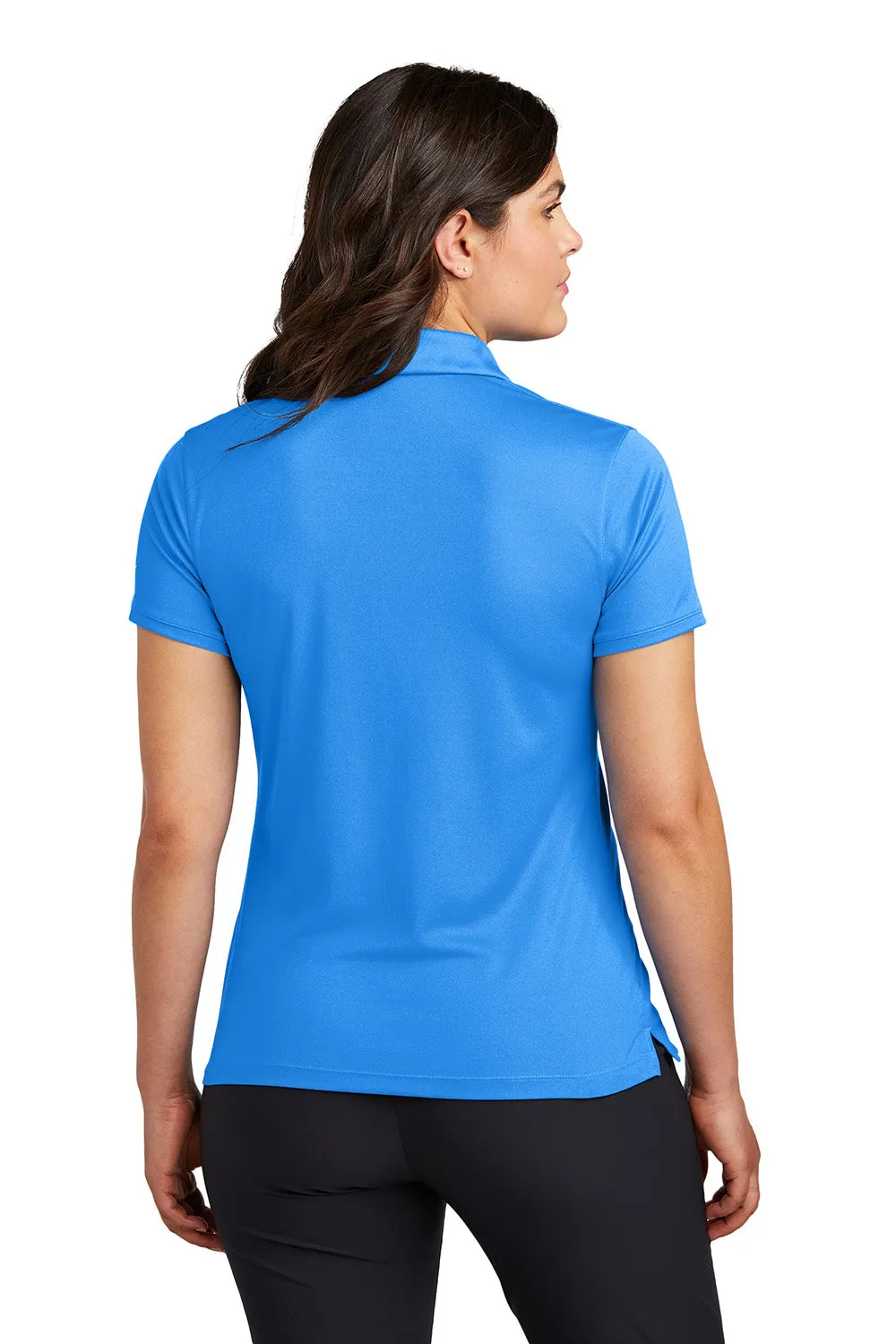 Nike Damen Victory Dri-Fit Feuchtigkeitstransportierendes Kurzarm-Polohemd - Hell Foto Blau